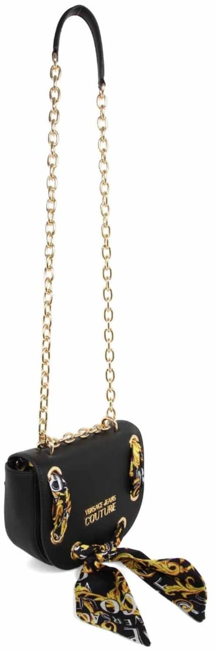 Versace Jeans Couture Couture Logo Scarf Shoulder Bag Zwart