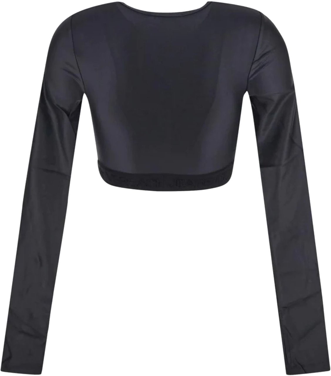 Versace Jeans Couture Chain Couture Print Cropped Top Zwart