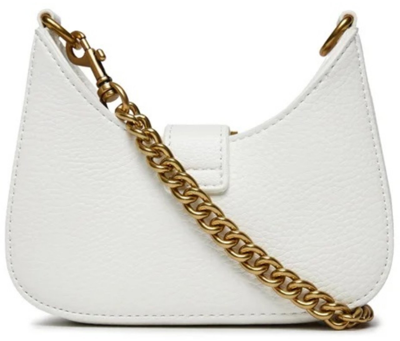 Versace Jeans Couture Baroque Buckle Mini Bag Wit