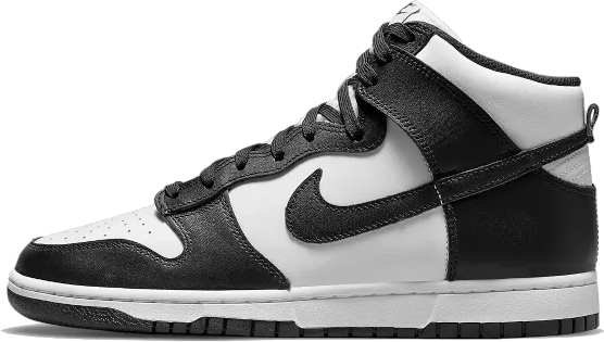 Nike Dunk High Panda Zwart