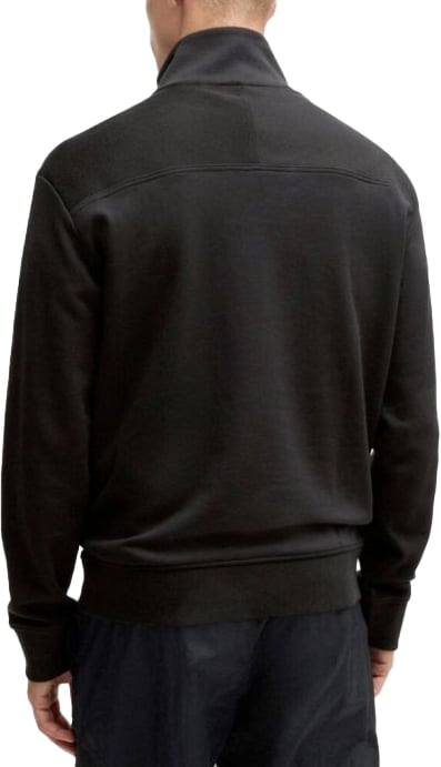 Boss Courduroy sweatshirt zipper zwart Zwart