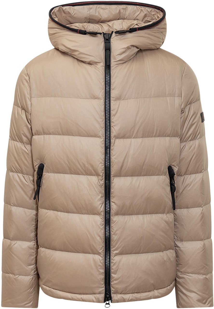 Peuterey Light nylon ripstop down jacket 'Honova NR 02' Bruin
