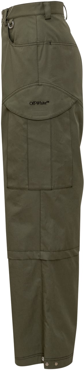OFF-WHITE Pantalone Straight Cargo Groen