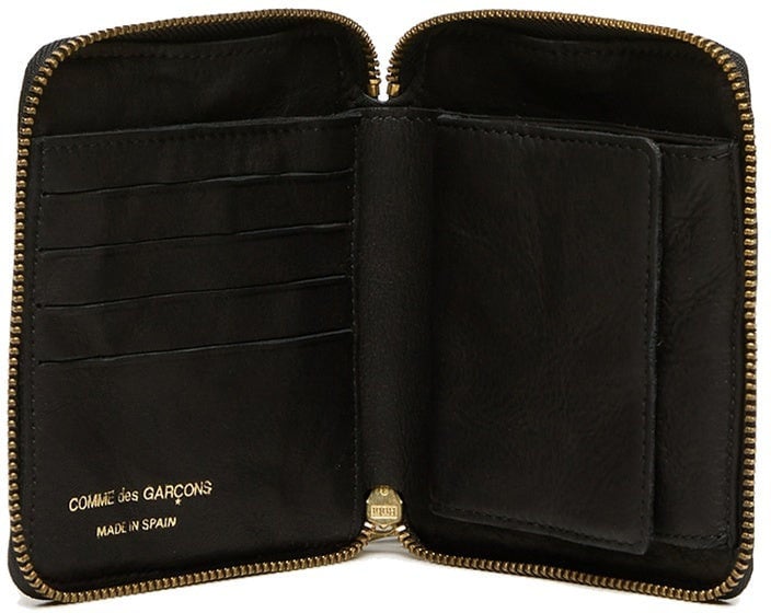 Comme des Garçons Comme Des Garcons Washed Leather Wallet Zwart