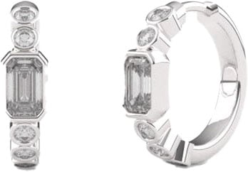 Ti Sento Ti Sento Oorbellen 7975ZI Zilver met Baquette en Briljant geslepen Zirkonia Divers