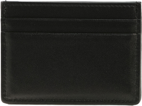 Valentino Valentino Black leather Toile Iconographe card holder Zwart