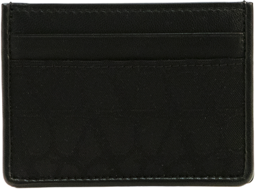 Valentino Valentino Black leather Toile Iconographe card holder Zwart