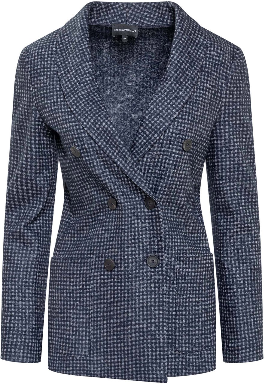 Emporio Armani Blazer Doppiopetto Blauw