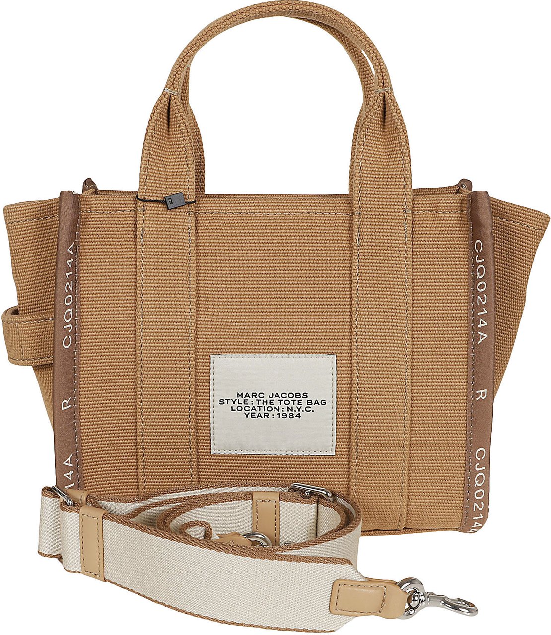 Marc Jacobs The Jacquard Small Tote Camel Handbag Beige Beige