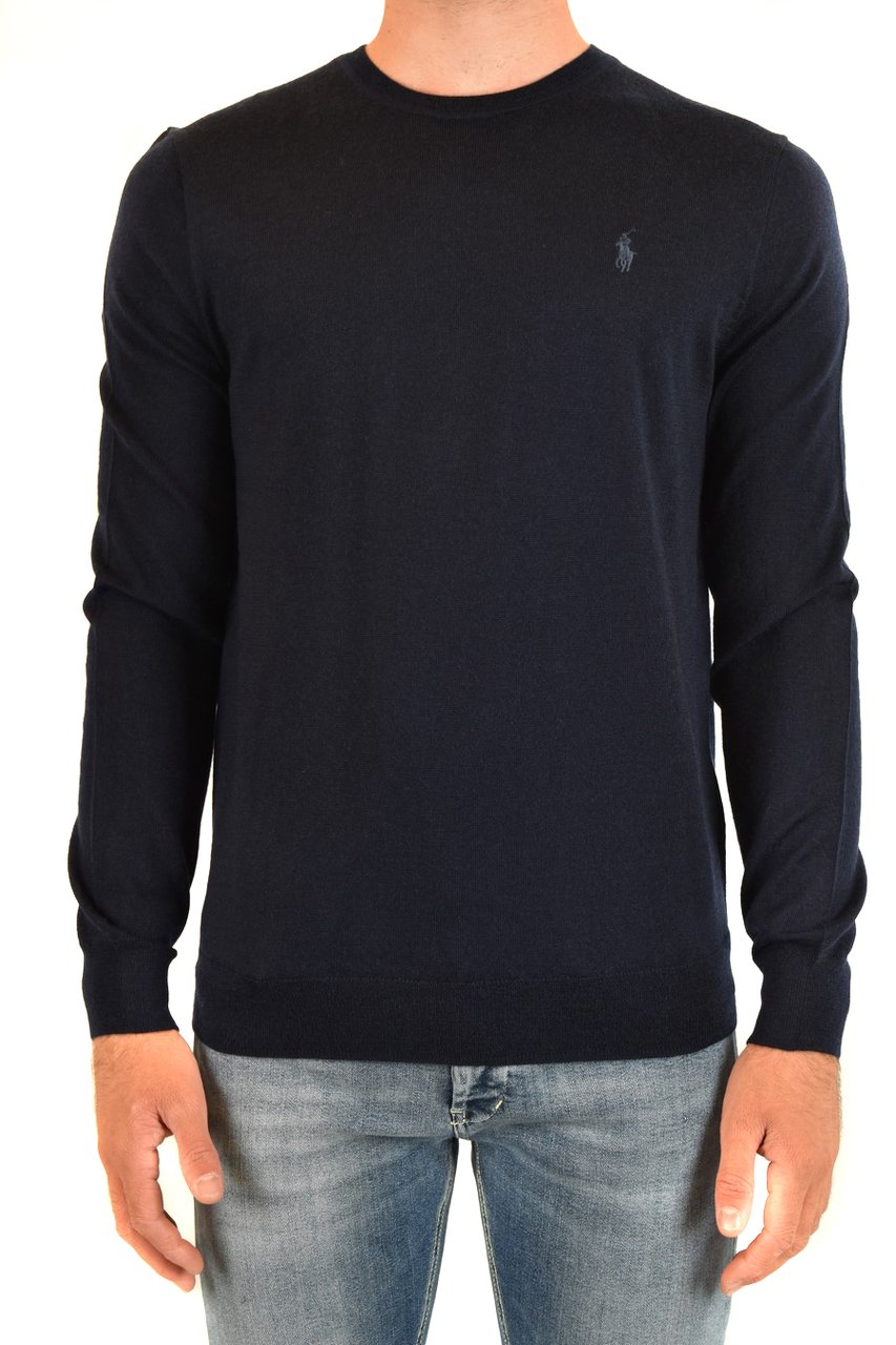 Ralph Lauren Slim fit knit sweater Blauw