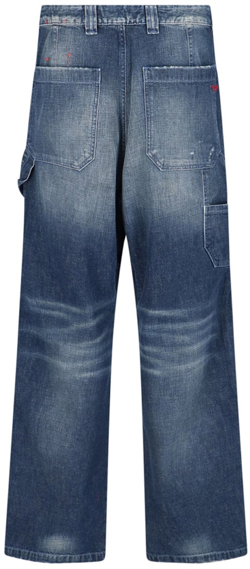 Diesel Jeans Livery Wide Denim Blu Blauw