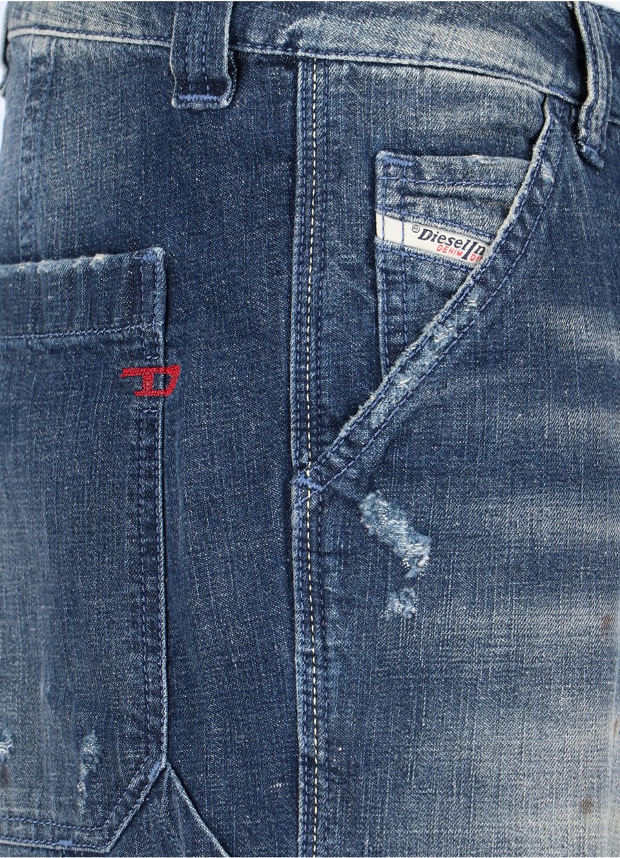 Diesel Jeans Livery Wide Denim Blu Blauw