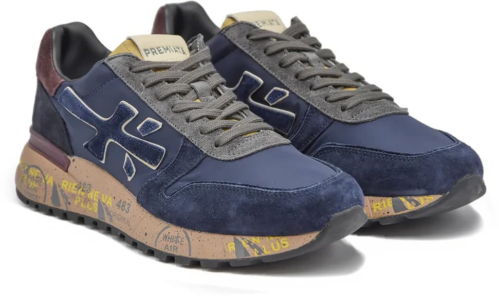 Premiata Premiata Flat Shoes Blue Blauw