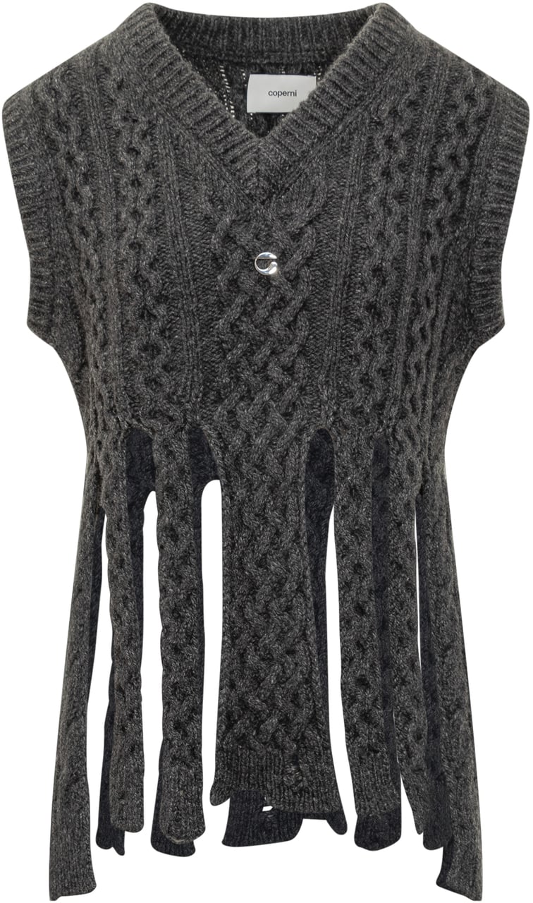 Coperni Coperni Dark grey wool blend vest Grijs