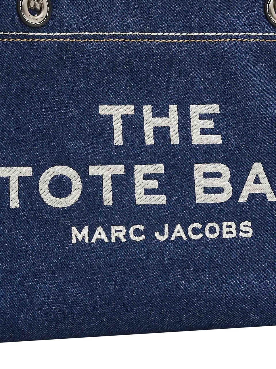 Marc Jacobs The Medium Tote Chain Denim Dark Wash Grijs