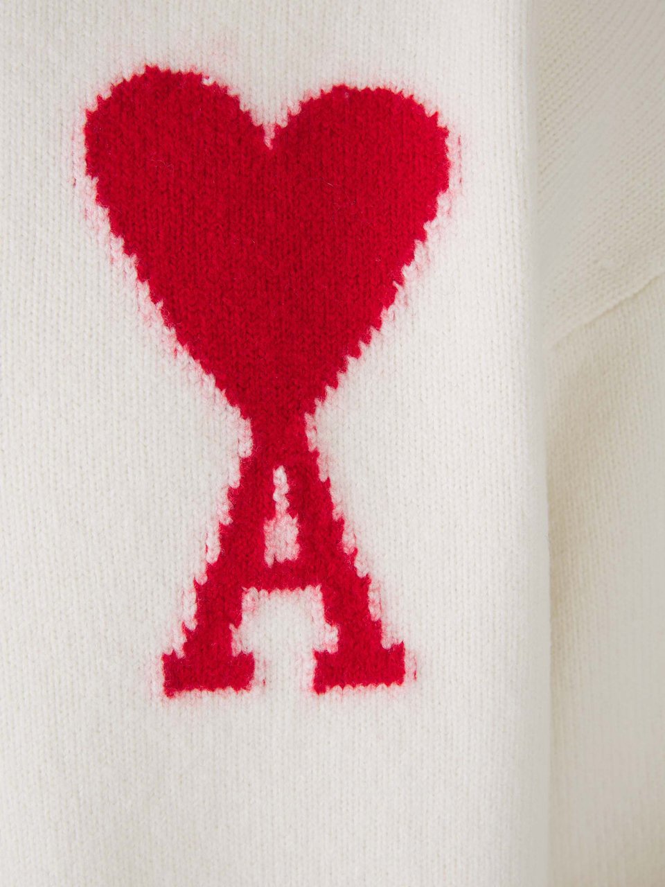 AMI Paris Logo Wool Sweater Wit
