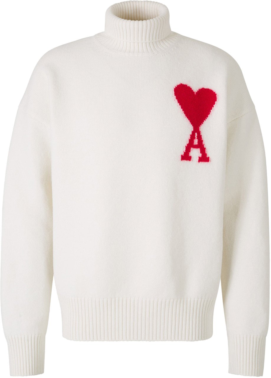 AMI Paris Logo Wool Sweater Wit
