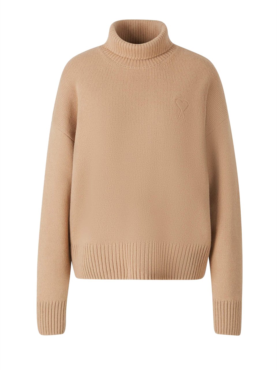 AMI Paris Logo Knit Sweater Bruin