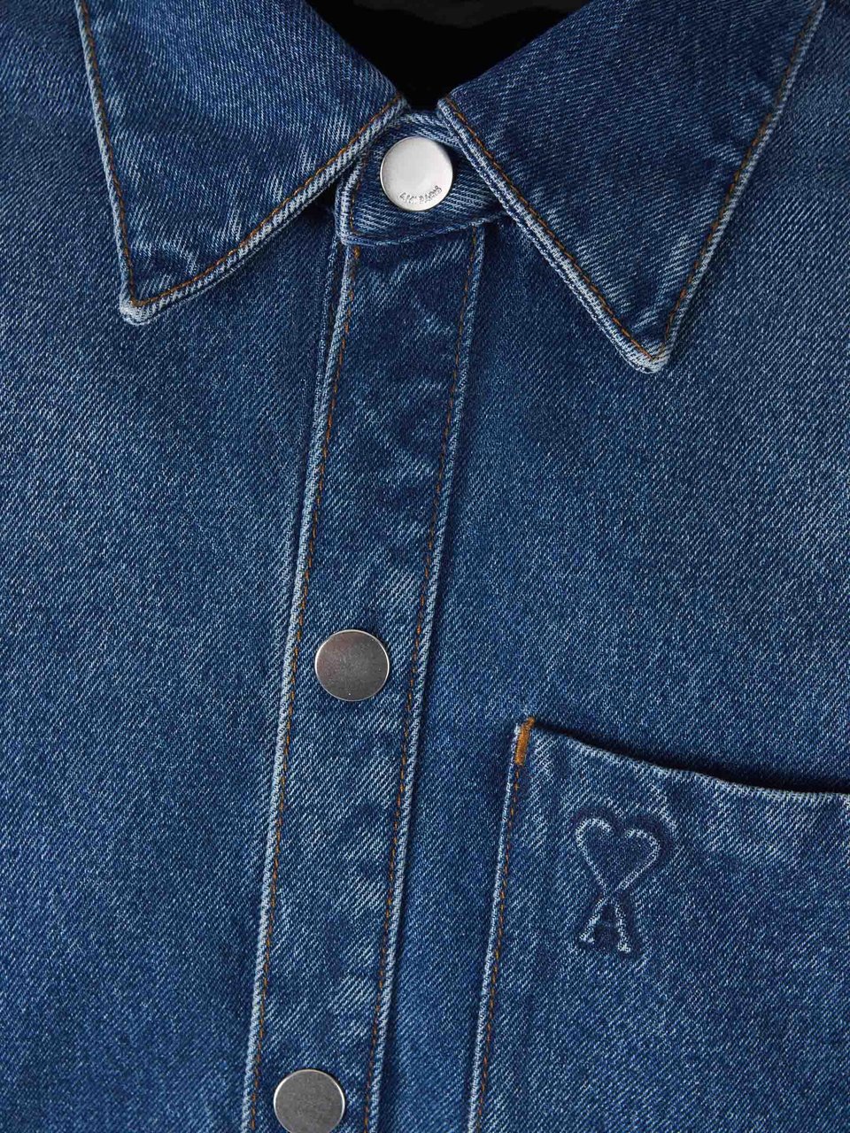 AMI Paris Denim Logo Overshirt Divers