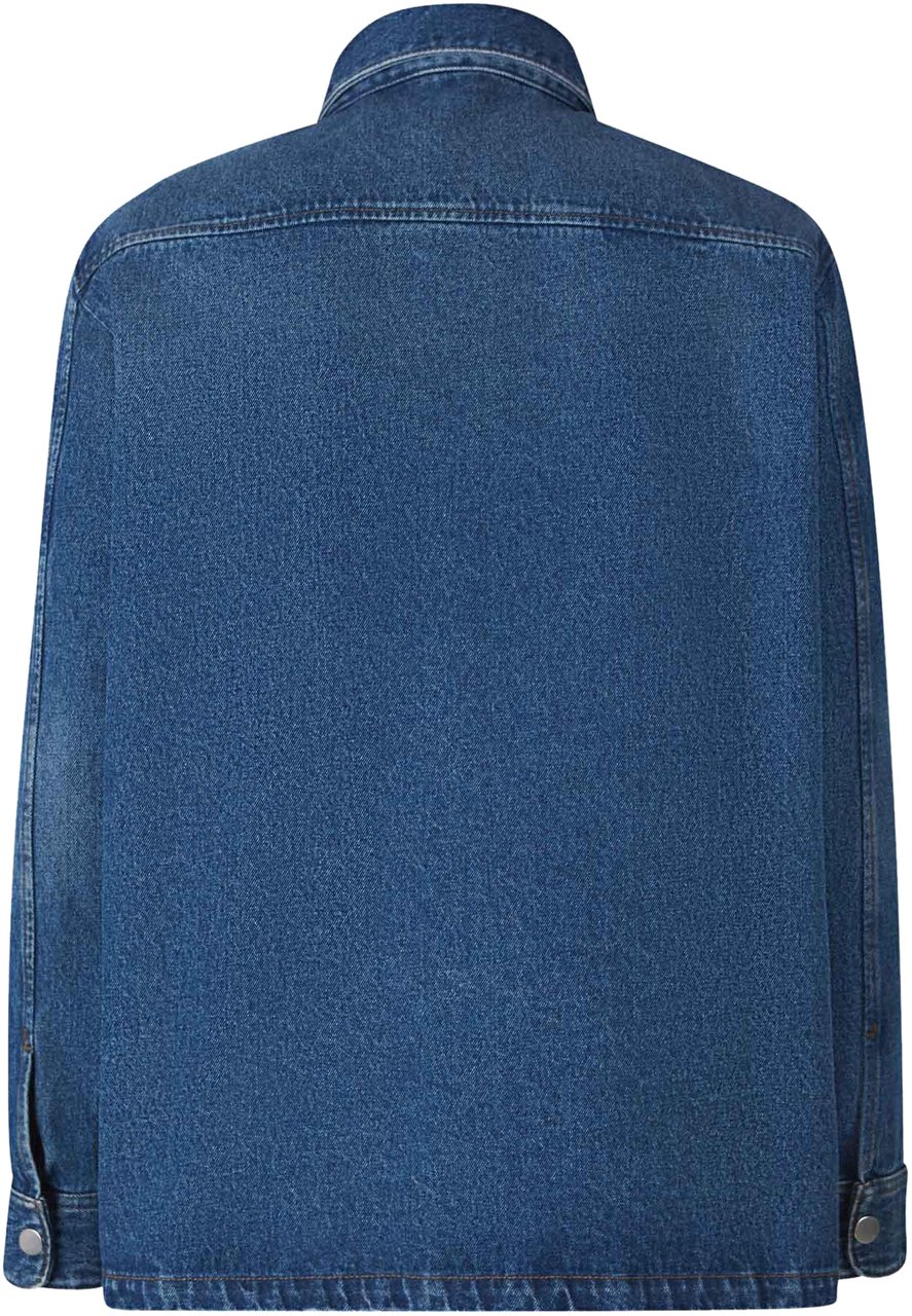 AMI Paris Denim Logo Overshirt Divers