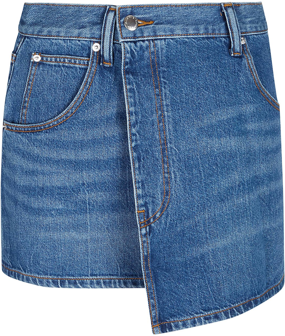 Alexander Wang Deconstructed Wrapped Skirt Blue Blauw