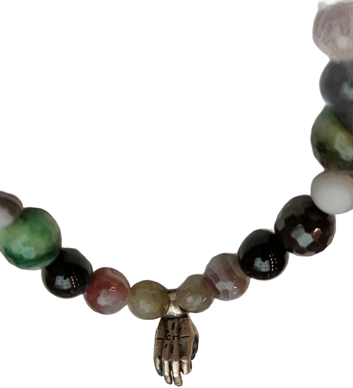 Catherine Michiels Bracelet Mudra Hand bronze agate noire turquoise onyx labradorite Catherine Michiels Divers