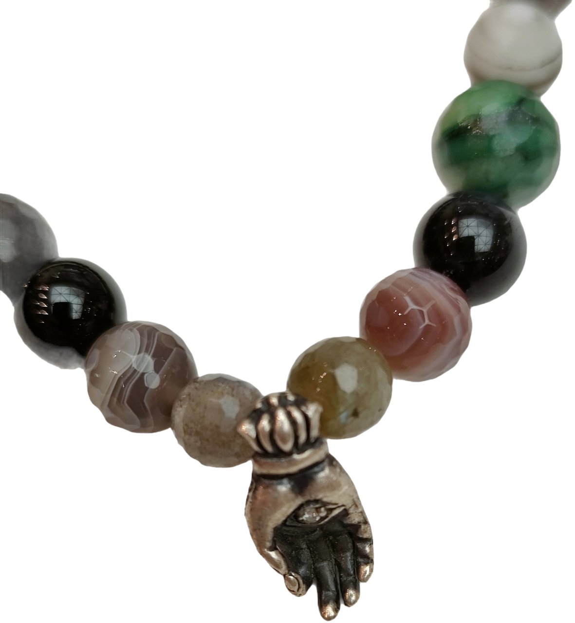 Catherine Michiels Bracelet Mudra Hand bronze agate noire turquoise onyx labradorite Catherine Michiels Divers