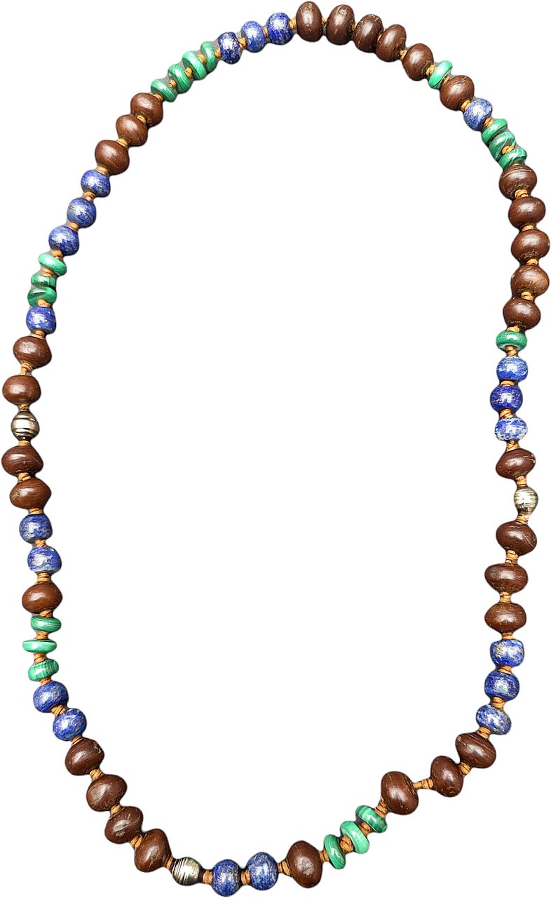 Catherine Michiels Collier sautoir médium malachite ebene lapis lazulite perles SP2298 Vittorio Catherine Michiels Divers