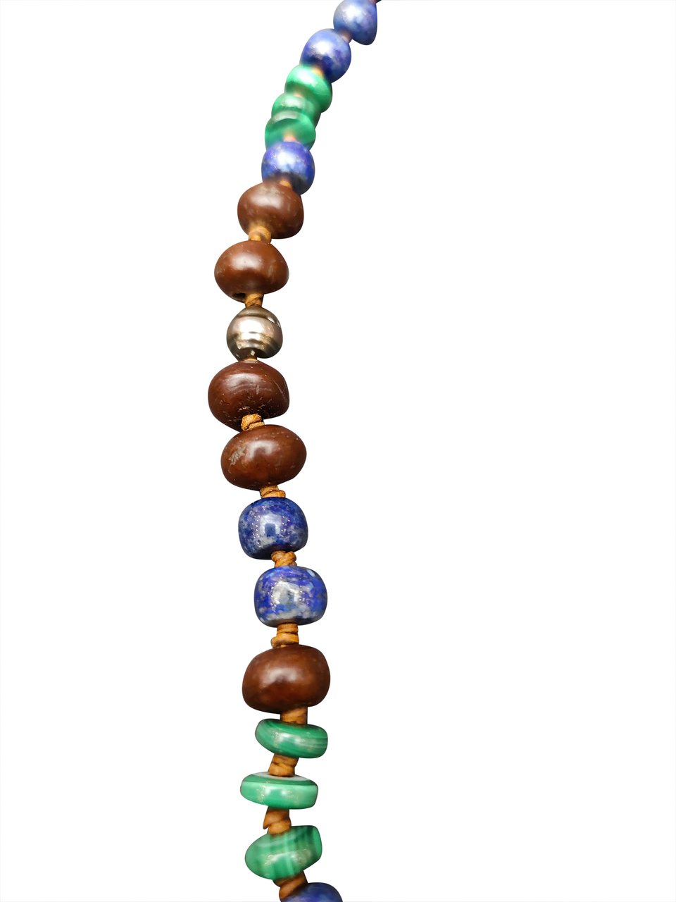 Catherine Michiels Collier sautoir médium malachite ebene lapis lazulite perles SP2298 Vittorio Catherine Michiels Divers