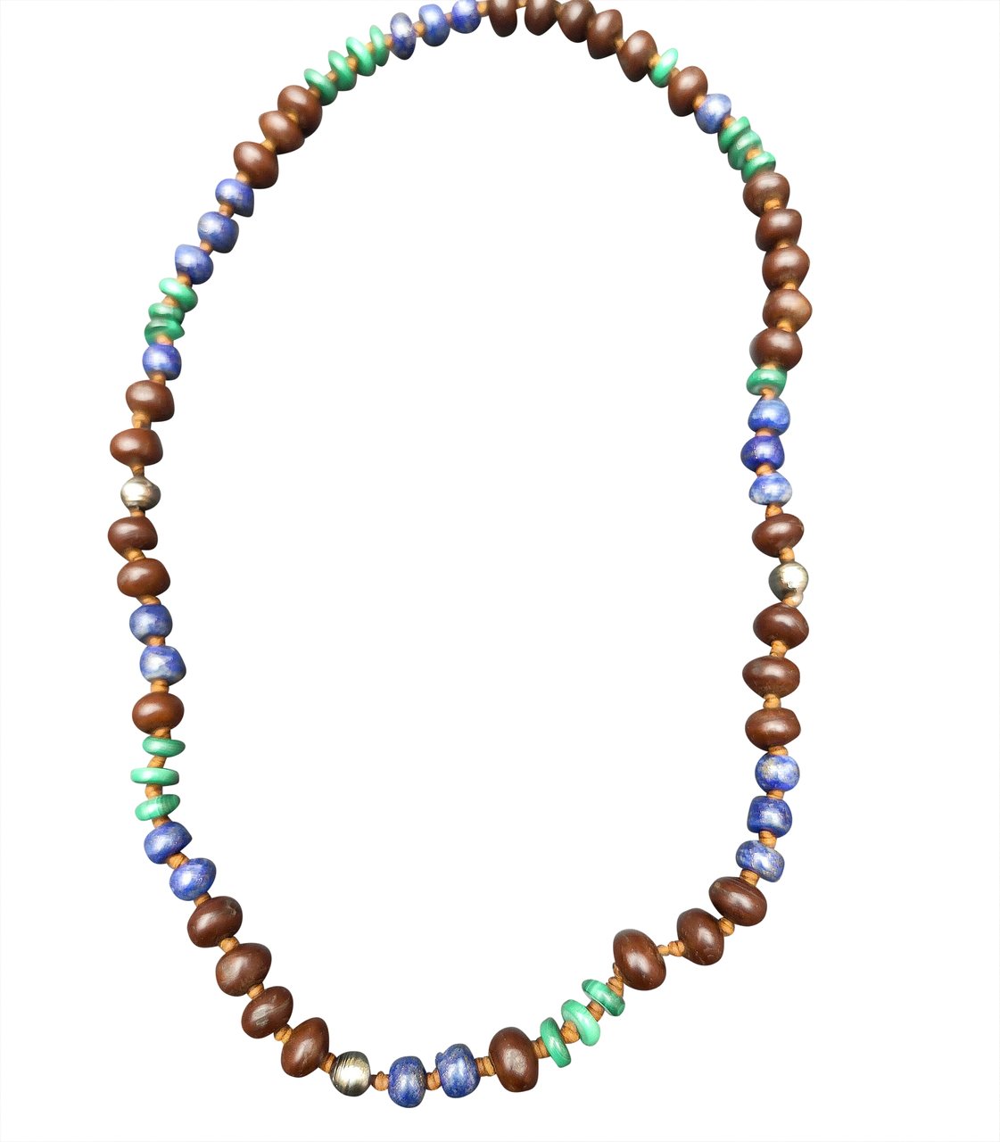 Catherine Michiels Collier sautoir médium malachite ebene lapis lazulite perles SP2298 Vittorio Catherine Michiels Divers