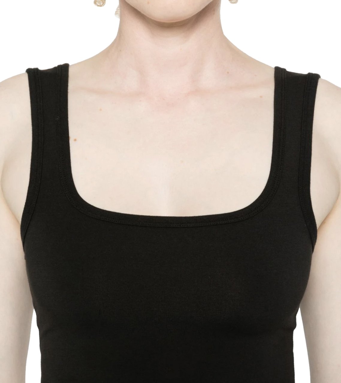 Entire Studios Square Neck Tank Soot Zwart