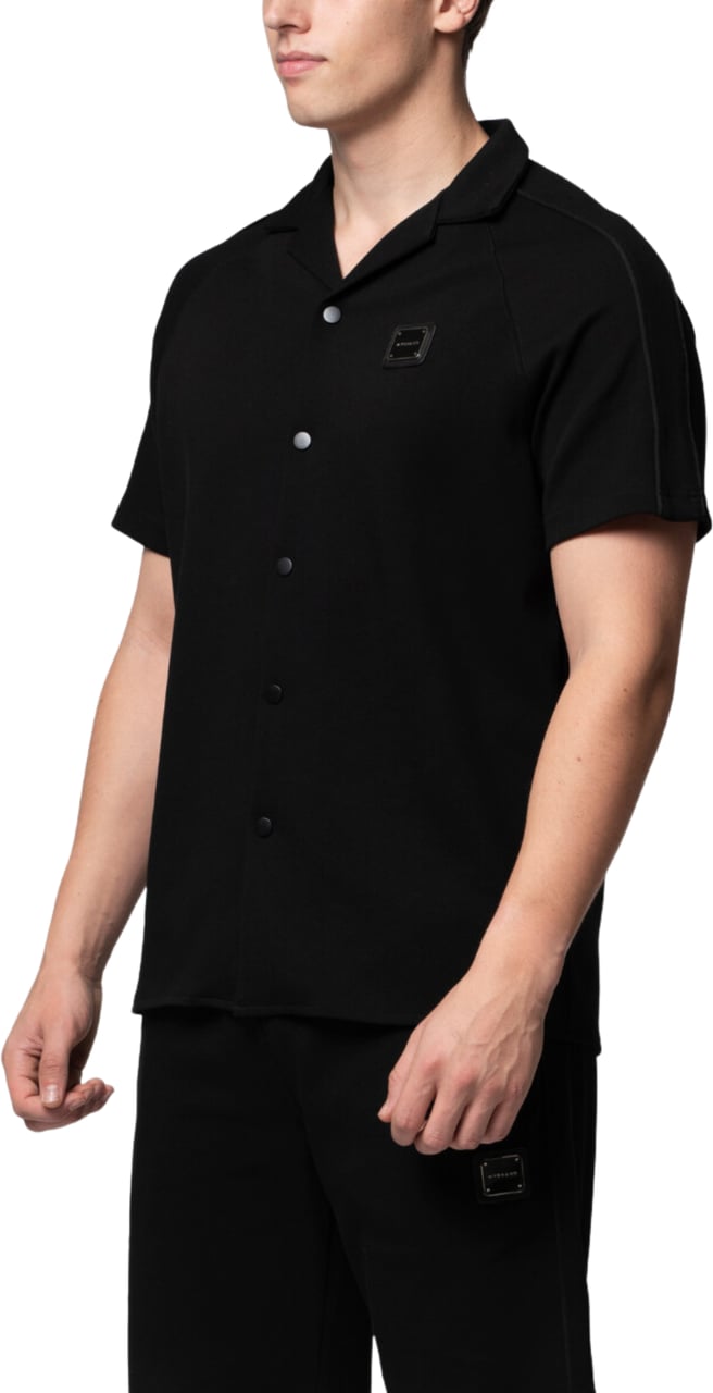 My Brand MB ESSENTIAL PIQUE BLACK BLOUSE | BLACK Zwart