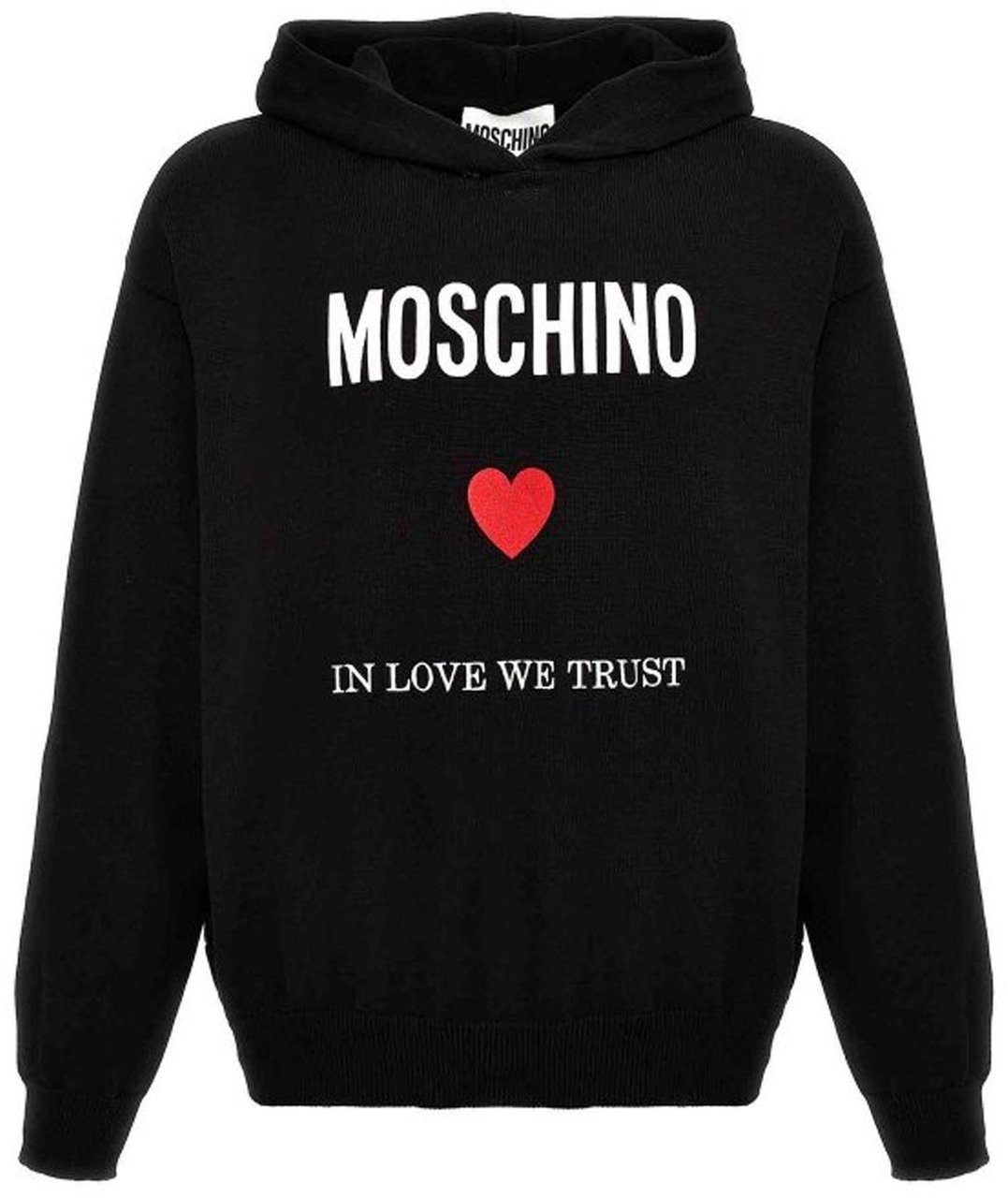Moschino Moschino Couture In Love We Trust Hooded Sweatshirt Zwart