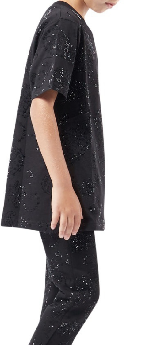 My Brand Black Stones Bandana T-Sh | BLACK Zwart