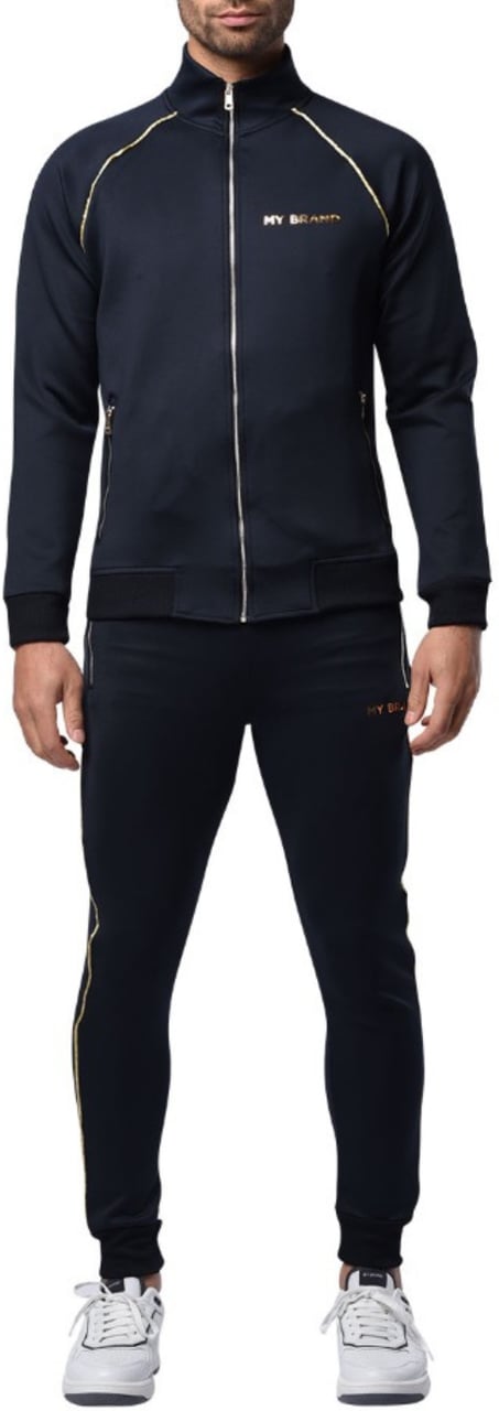 My Brand Gold Piping Tracksuit | BLACK Zwart
