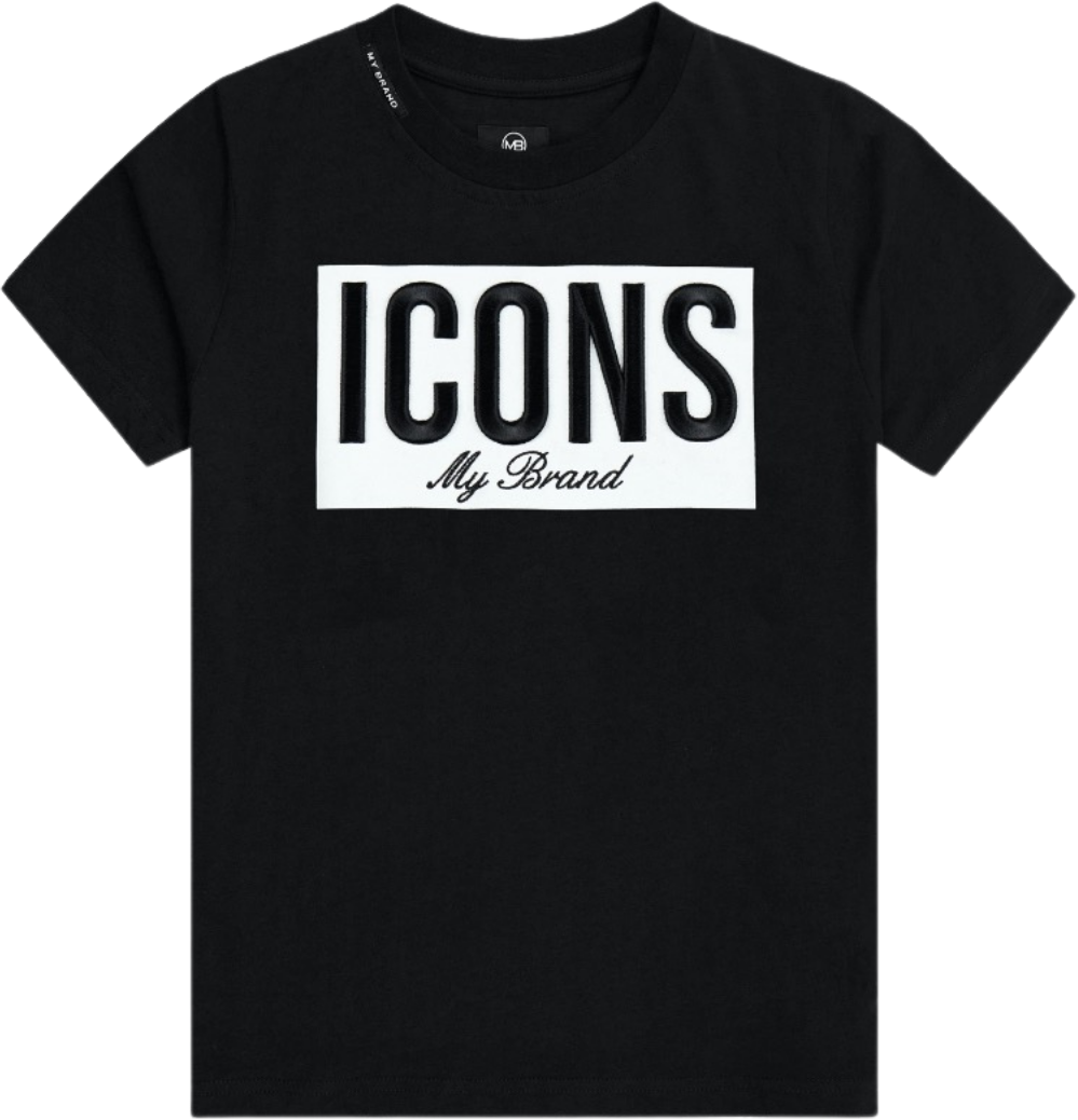 My Brand Icons Frame T-Shirt White | BLACK Zwart