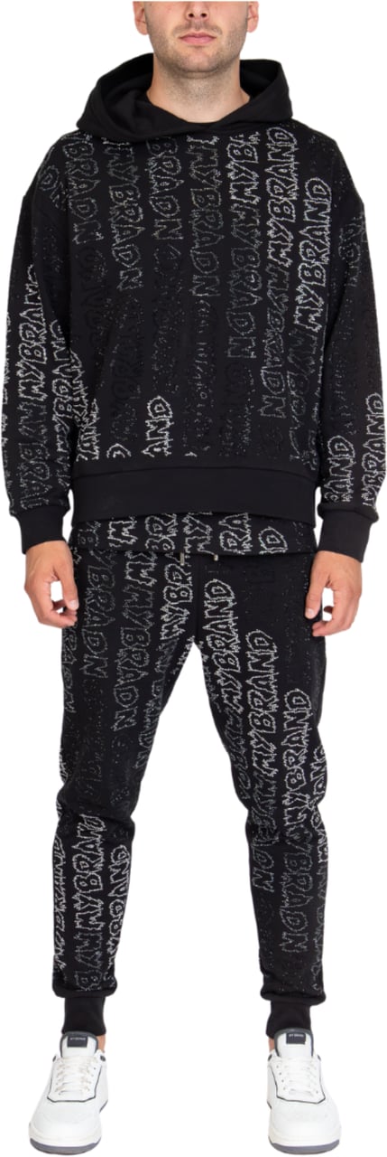 My Brand Rhinestone Gradient MB Joggingsuit Black | DARK GREY Grijs