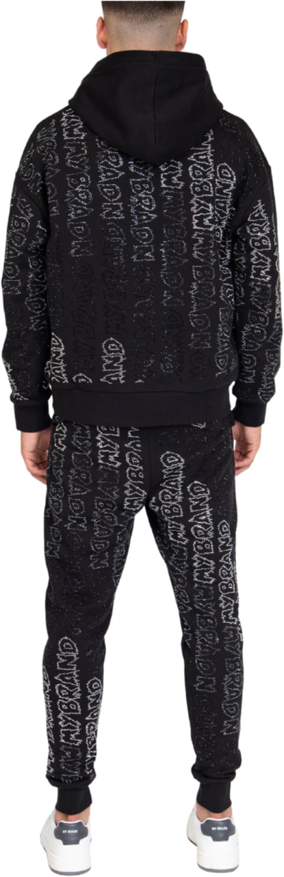 My Brand Rhinestone Gradient MB Joggingsuit Black | DARK GREY Grijs