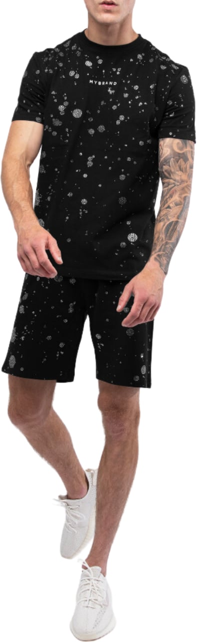 My Brand Rhinestone splash mb shorts | BLACK Zwart
