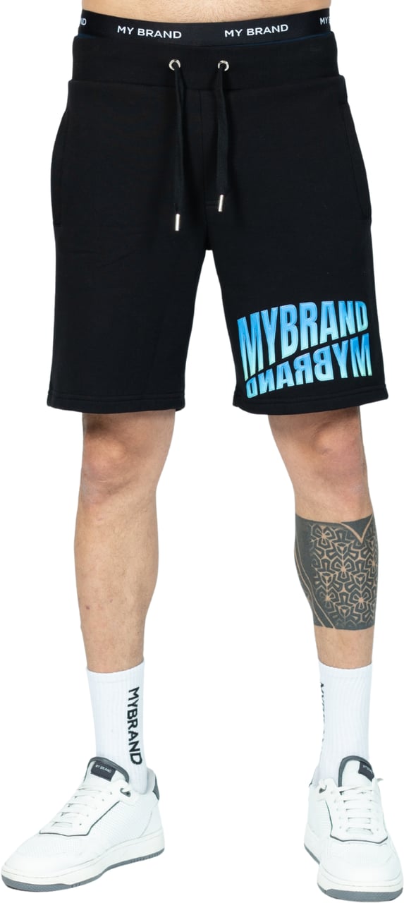 My Brand Dubble Mybrand Logo Short | BLACK Zwart