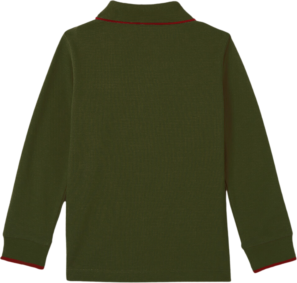 My Brand Colorfull Longsleeve Polo Army | ARMY Groen