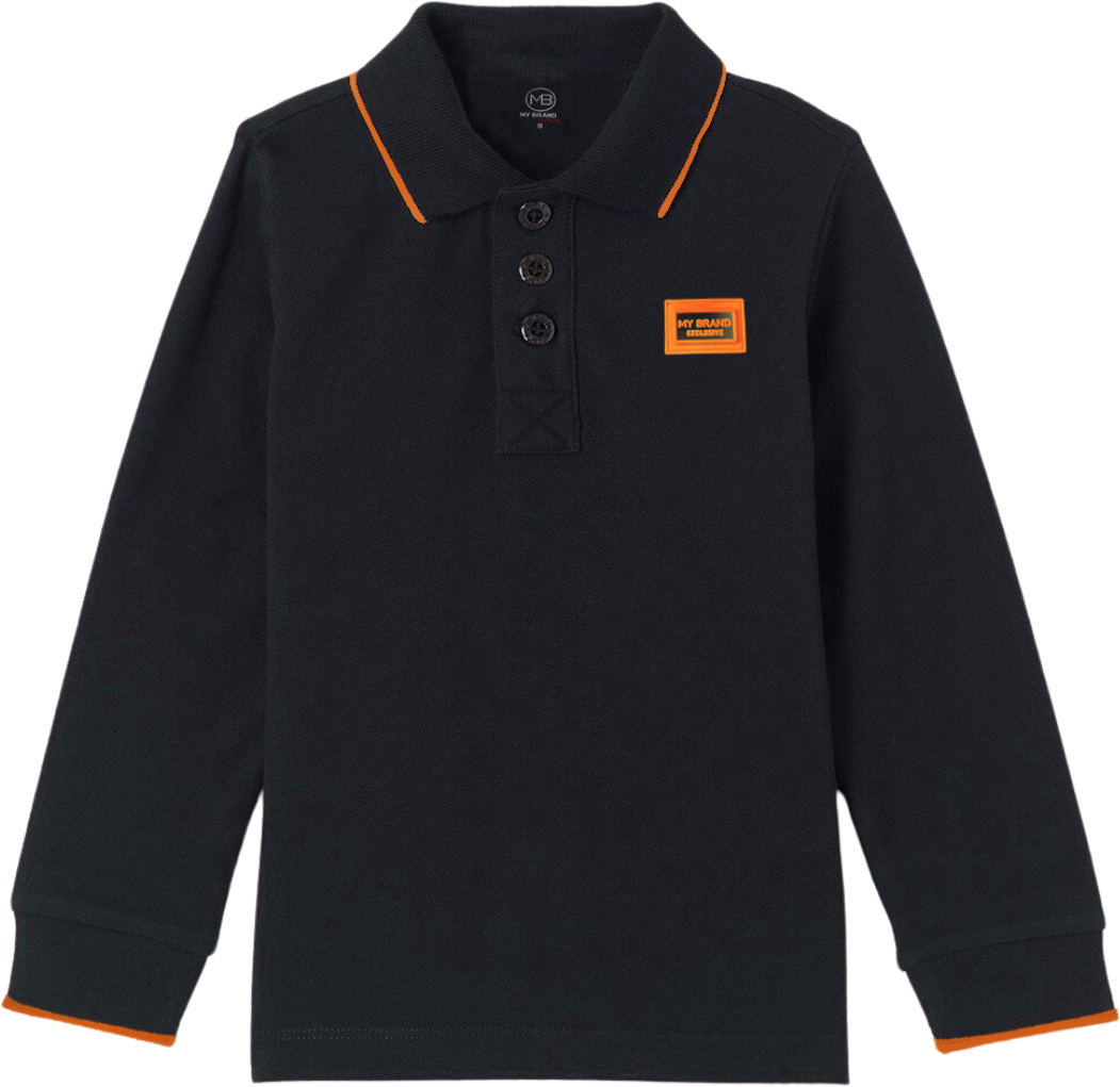 My Brand Colorfull Longsleeve Polo Navy | NAVY Blauw