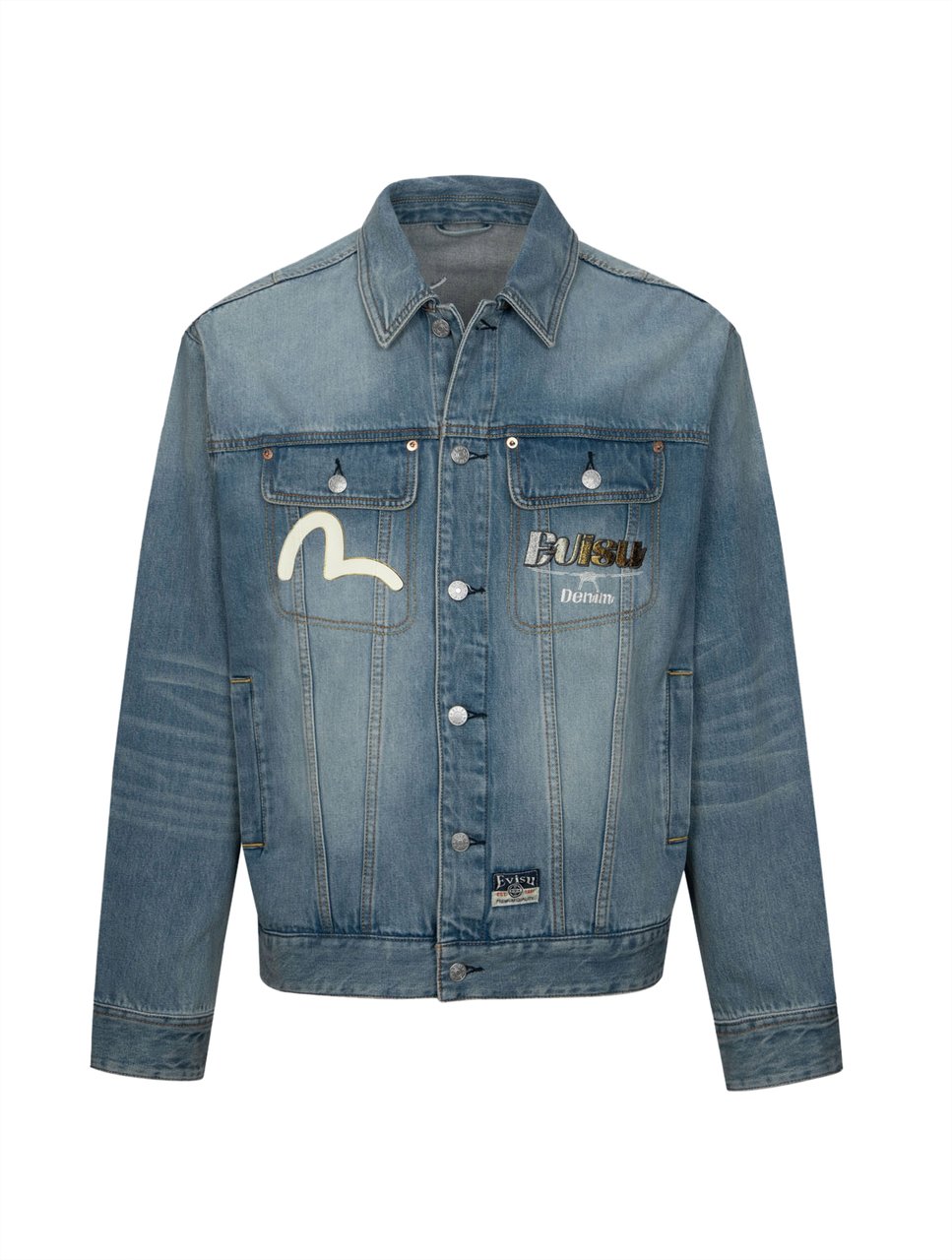 Evisu Coats Blue Blauw