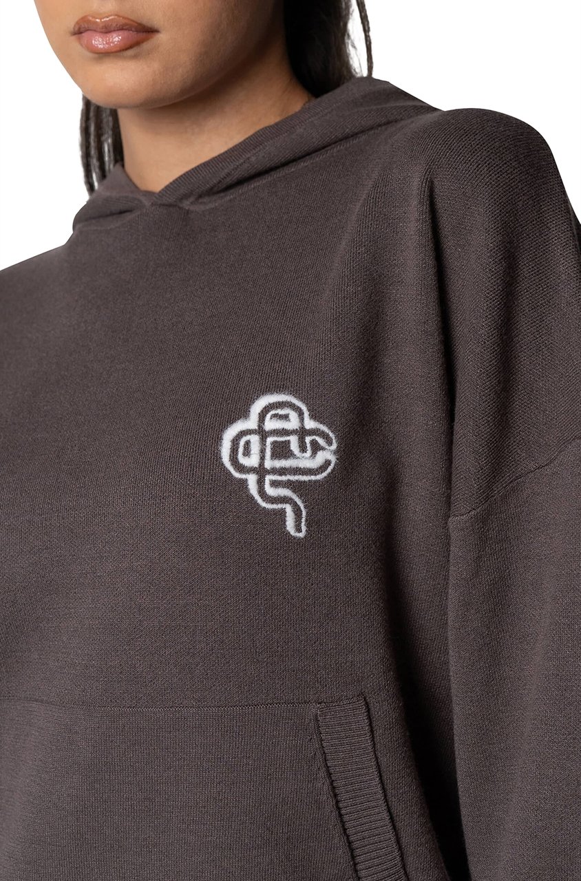 Quotrell Flo Knitted Hoodie | Cool Brown/off White Bruin