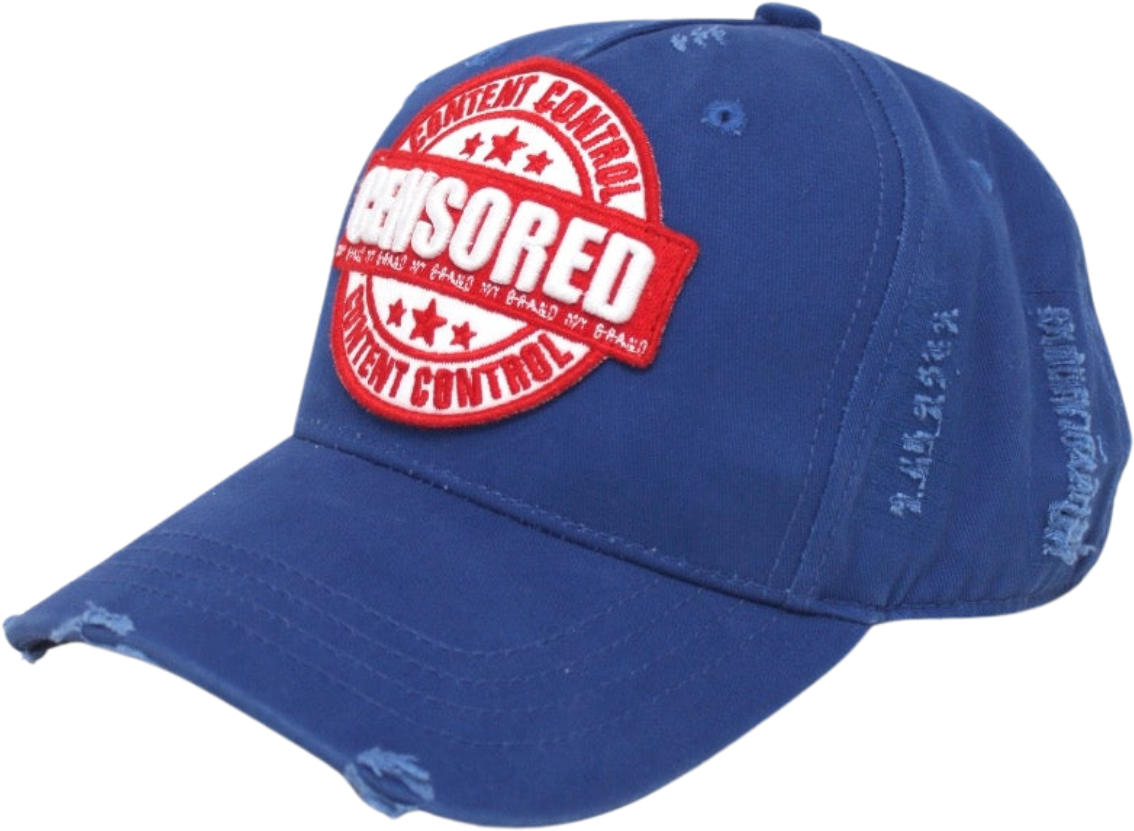 My Brand Censored Cap | KOBALT BLUE Blauw