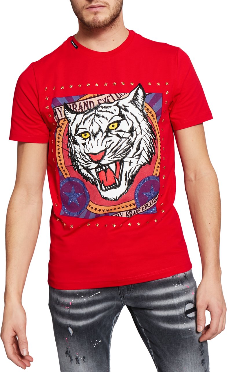 My Brand CARNIVAL TIGER T-SHIRT | RED Rood