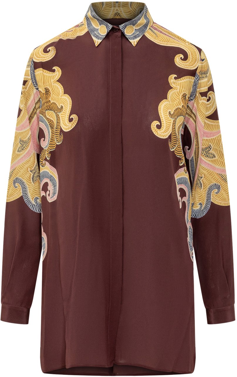 Etro Camicia con Stampa Floreale Bruin