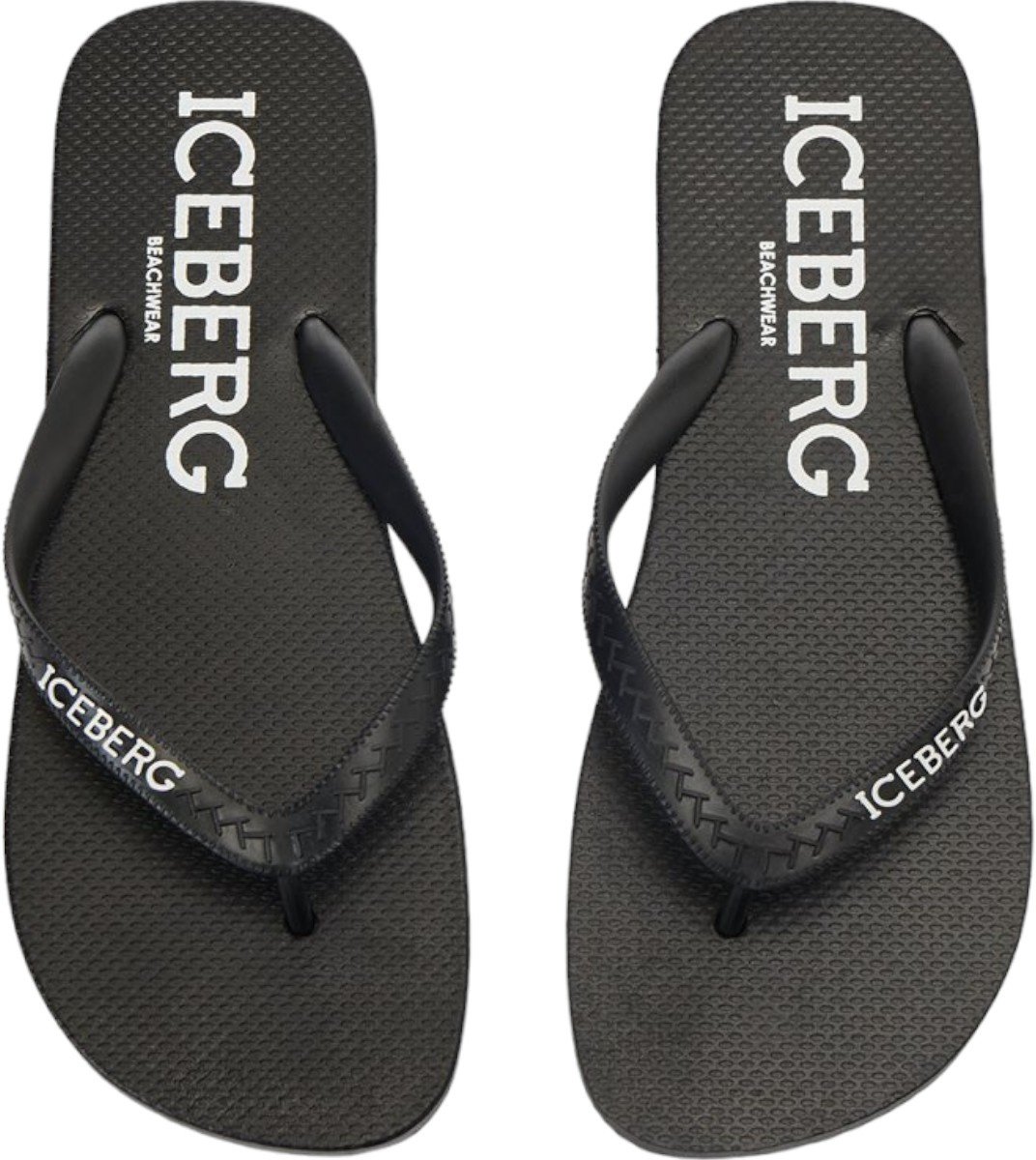 Iceberg Slippers Heren Zwart/Wit Zwart