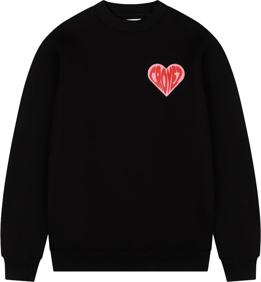 Croyez Croyez Puffed Heart Sweater Zwart