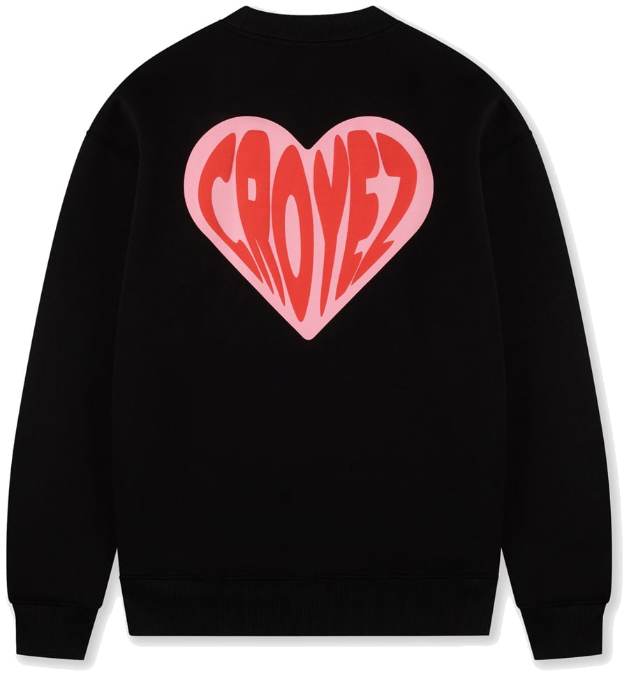 Croyez Croyez Puffed Heart Sweater Zwart
